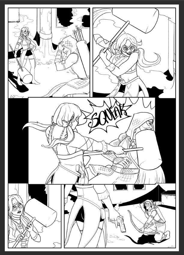 Page test from "Injustice: Year One" sample script - unlettered.