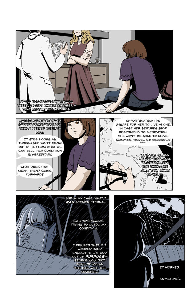 "Carpe Libertas" page 2. Written &amp; inked by Kendall Atkins, colors by Terra Firby.